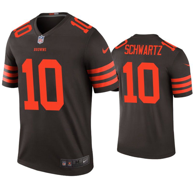 Men Cleveland Browns 10 Anthony Schwartz Nike Brown Color Rush Legend NFL Jersey
